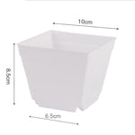 Pots fleurs plastique noir blanc violet bleu modernes 7cm 8cm 10cm jardin