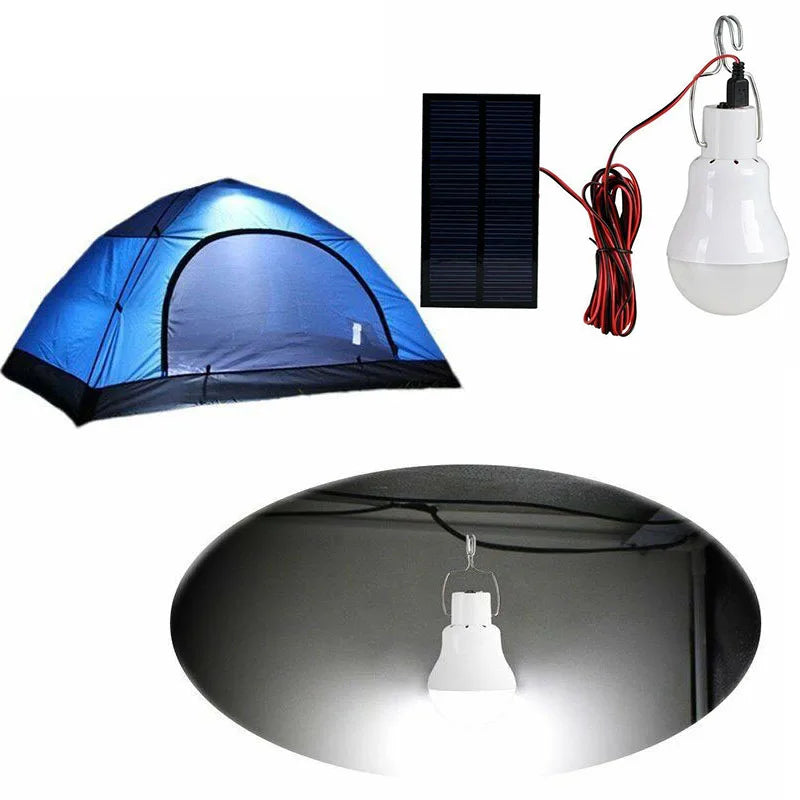 lumière solaire portable panneau blanc noir câble long utilitaire outdoor campingextérieur