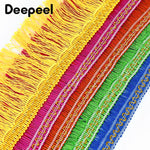 franges décoratives rubans frisés polyester rouge bleu rose jaune vert 10cm textiles decoration