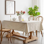 nappe table lin coton imperméable huile rustique crème minimaliste occasion fête mariage