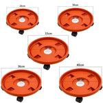 plateau fleurs mobile orange moderne roulettes universelles dimensions variées jusqu'à 400 cm