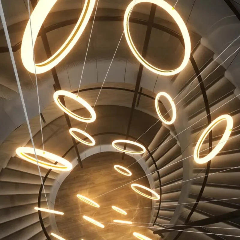 suspension lumineuse moderne acier inoxydable blanc 10 lumières 110v 240v