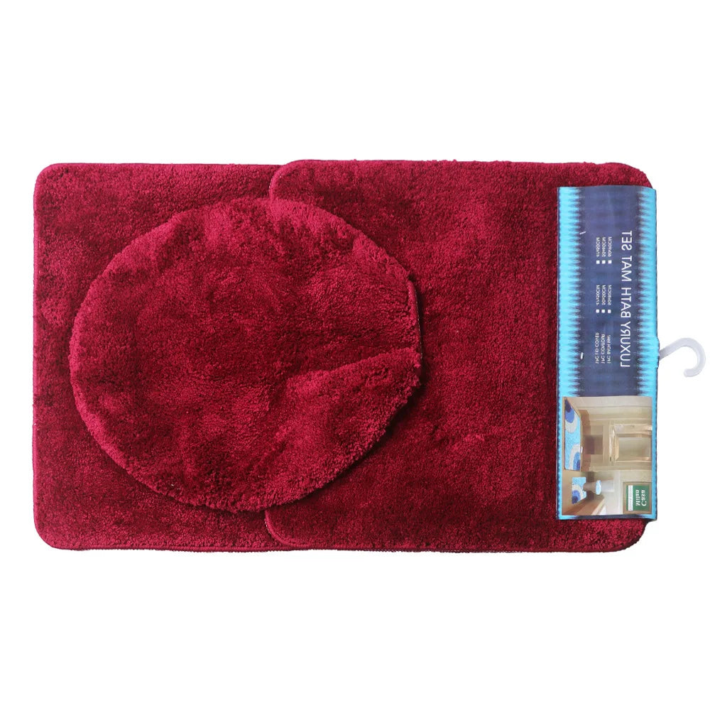 tapis bain moderne gris bleu beige rouge anti dérapant velours salle bain
