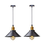 lampe suspendue industrielle conique noire dorée éclairage salon chambre éclairage intérieur E27 adaptable