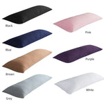 coussin corporel uni moderne noir rose bleu marron violet blanc gris 20x54 coton polyester