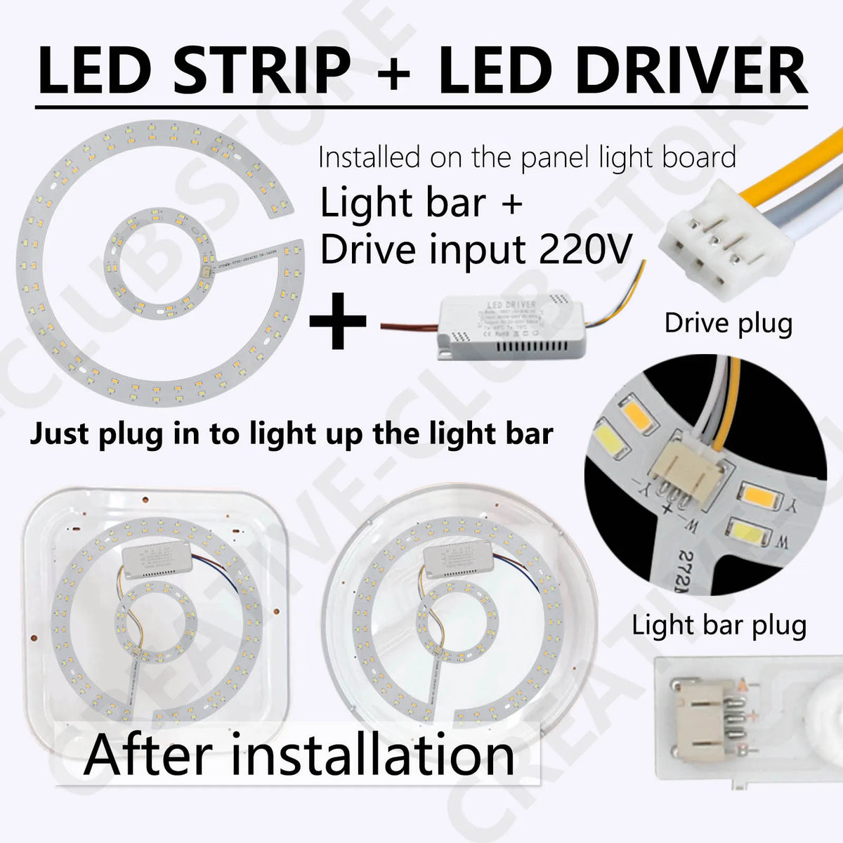 Installation facile de la bande LED plafond sur un ventilateur