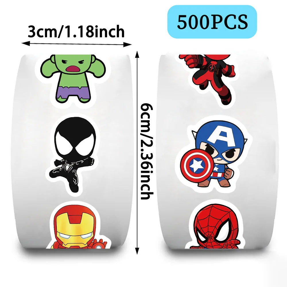 sticker autocollant super héros spider man iron man captain america hulk deadpool batman groot