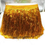 ruban frisé franges brillantes or multicolore décoratif textile maison 20cm longueurversible utilisation