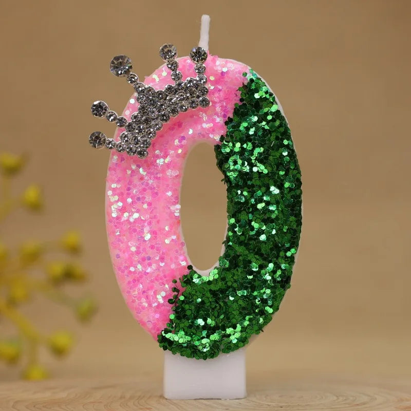 bougies numérotées pailletées rose vert blanc opaques festives tringle boîte rangement