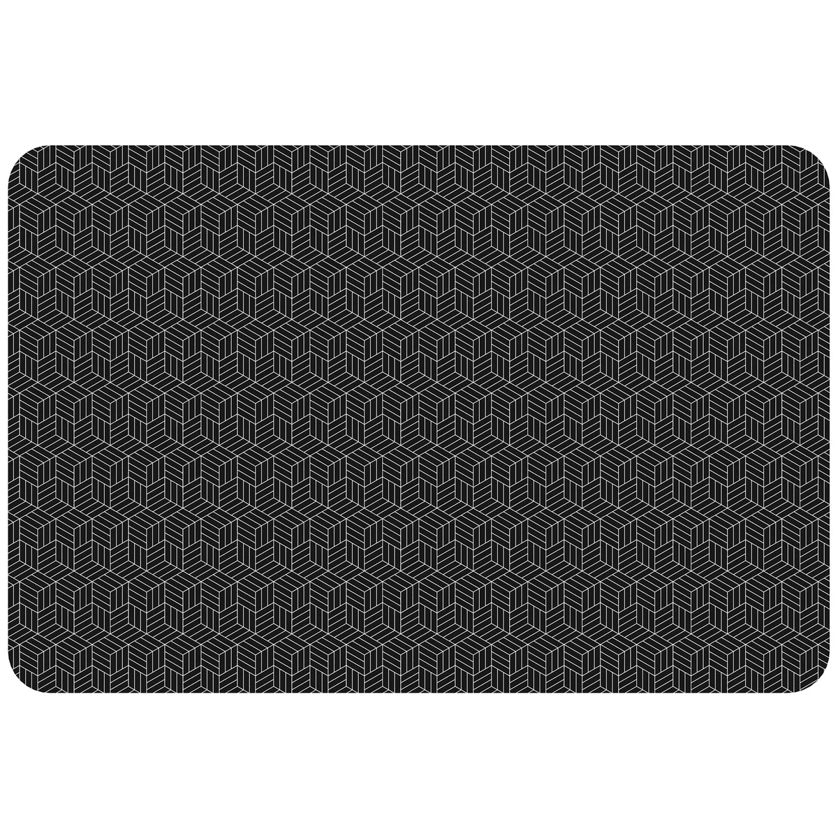 tapis protection plaque cuisson induction silicone moderne antidérapant noir geométrique marbre respectueux environnement