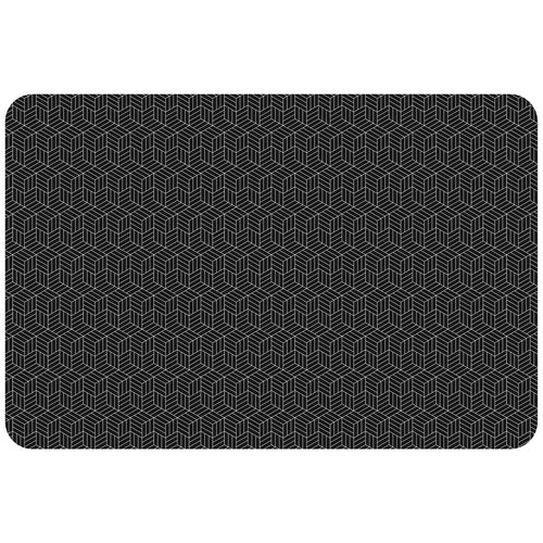 tapis protection plaque cuisson induction silicone moderne antidérapant noir geométrique marbre respectueux environnement