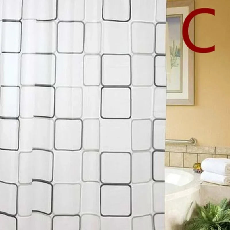 rideau douche motif étoile mer coquillage moderne opalescent éva texturé imitation tuile