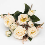 bouquet fleurs artificielles soie roses pivoines decoration mariage anniversaire intérieur blanc rouge violet orange
