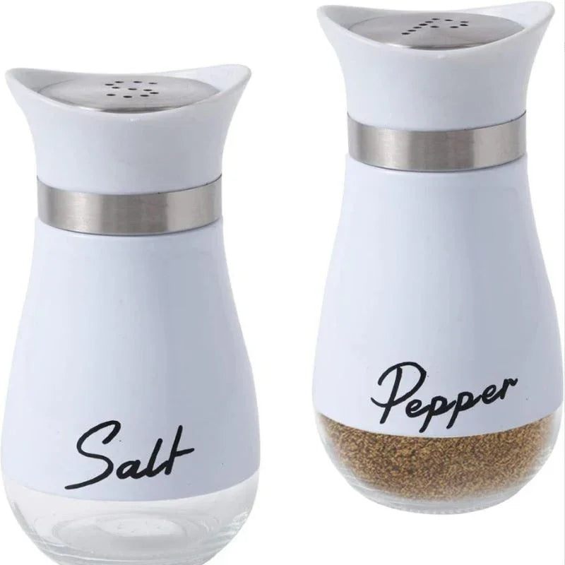pots sel poivre verre transparent moderne minimaliste respectueux environnement stockage épices deux pièces