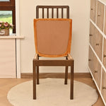 coussin chaise velours orange protection amovible lavable classique fixe