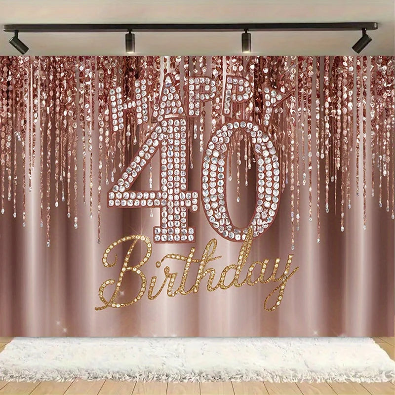 fond célébration anniversaire rose gold paillettes lettres dorées élégant occasion fête mariage