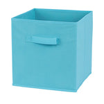 boîtes rangement réutilisables tissu non tissé beige gris noir bleu rose jaune vert poignées