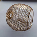 abat jour ball clip on doré filetage métal opacité classique suspension