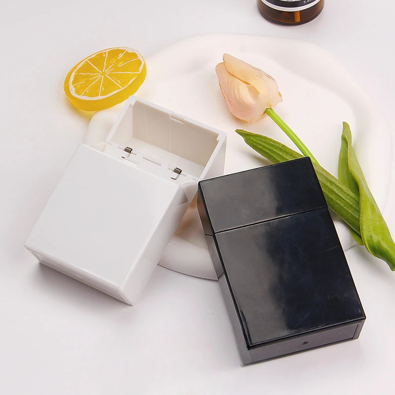 boîte rangement cartes photo blanc noir motif fleurs fruits moderne minimaliste