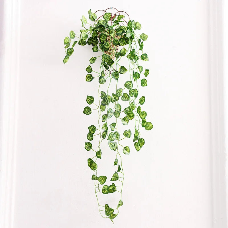 panier suspendu tressé plante artificielle soie vigne naturelle mariage anniversaireintérieur rustic déco