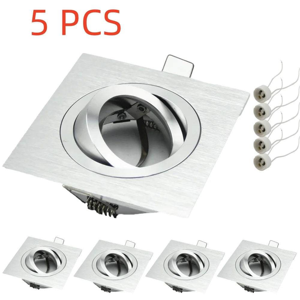 spots led noir blanc argenté modernes clips gu10 pièces