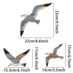 décoration murale oiseaux vol blanc bleu moderne adhésif