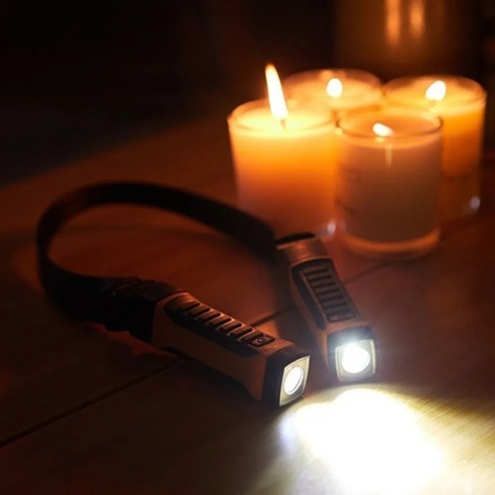 lampe torche portable cou rechargeable deux luminosités mode poche lecture moderne pratique