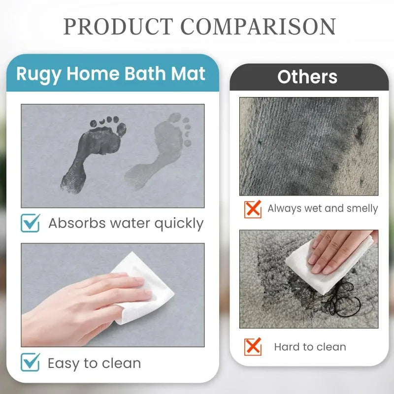 tapis bain diatomée absorbant rapide antidérapant moderne gris clair uni respectueux environnement