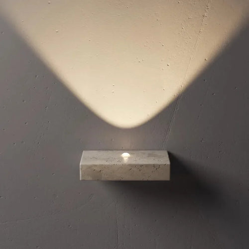 lampe murale moderne pierre naturelle gris clair éclairage quotidien 3000K fixé mur minimalisteintérieur decoration