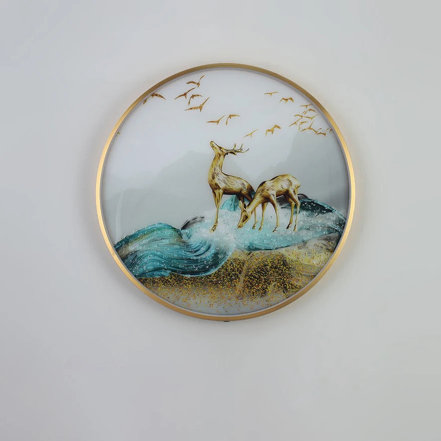 Lampe murale asiatique avec design poisson pour décoration intérieure