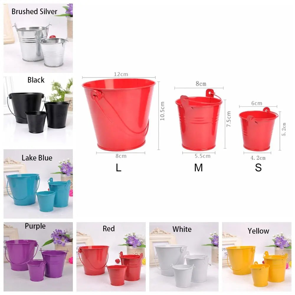 pot fleur métal classique poignée plante intérieure extérieur