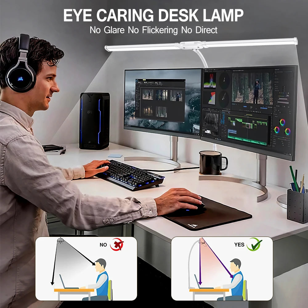 lampe led double tête clip type contemporaine télécommande modes couleurs