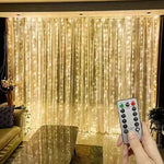 rideau lumineux blanc multicolore modes télécommande transparent moderne vacances chambre noël