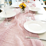 serviette table moderne rose franges élégante décoration mariage baby shower festive