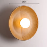 lampe murale bois clair rayures horizontales led moderne 15cm 18cm 28cm 35cm