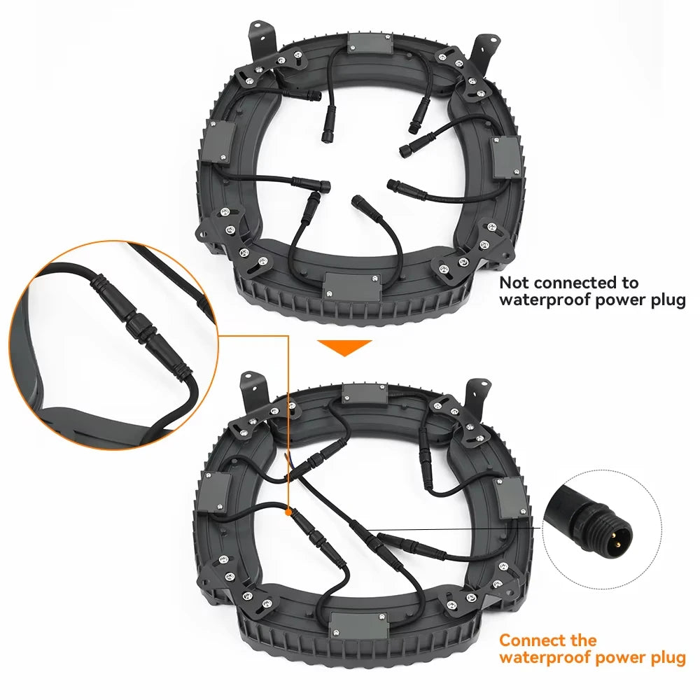 projecteur extérieur led aluminium ip65 spot arbre noir moderne éclairage paysager 210mm 310mm 380mm