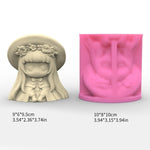 cache pot silicone forme figurine personnages accessoires floraux rose beige vert mignon decoratif