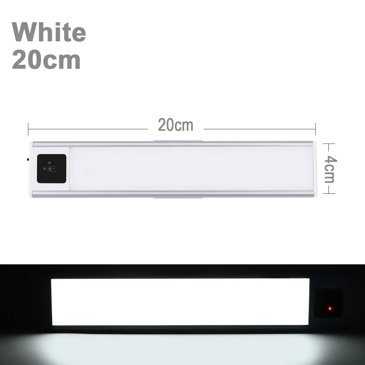 luminaire led rectangle mural adhésif blanc moderne rechargeable capteur mouvement chambre cuisine