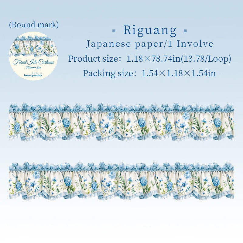 rubans décoratifs fleurs paysages vintage blanc rouge bleu jaune vert adhésif scrapbooking décoration album
