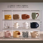 présentoir rangement tasses transparent moderne cuisine support minimaliste pieds accessoires pot gâteau