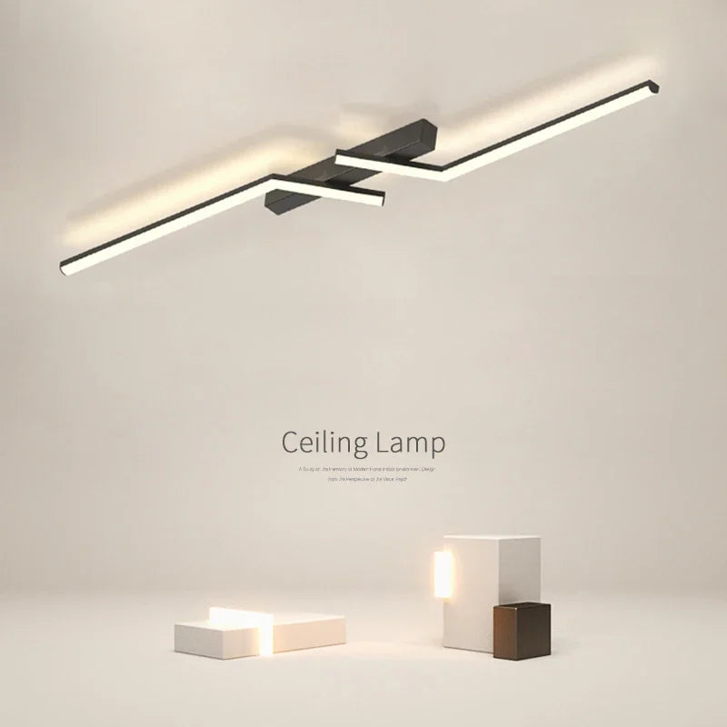 lampe moderne led noir 100cm 80cm 60cm minimaliste stepless dimming warm white