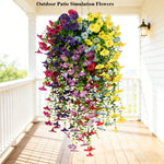 fleurs artificielles suspendues violet rose jaune modernes décoration maison mariage anniversaireintérieur