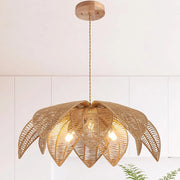 Lustre rotin rétro nordique américain pour salon et salle à manger - Suspension luminaire