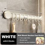 porte serviettes mural gris moderne crochets adhésion ventouse sans perçage