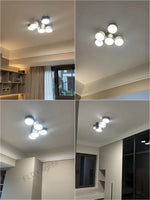 lampe minimaliste gris blanc éclairage moderne chambre salon entrée étude 10m² LED montée surface