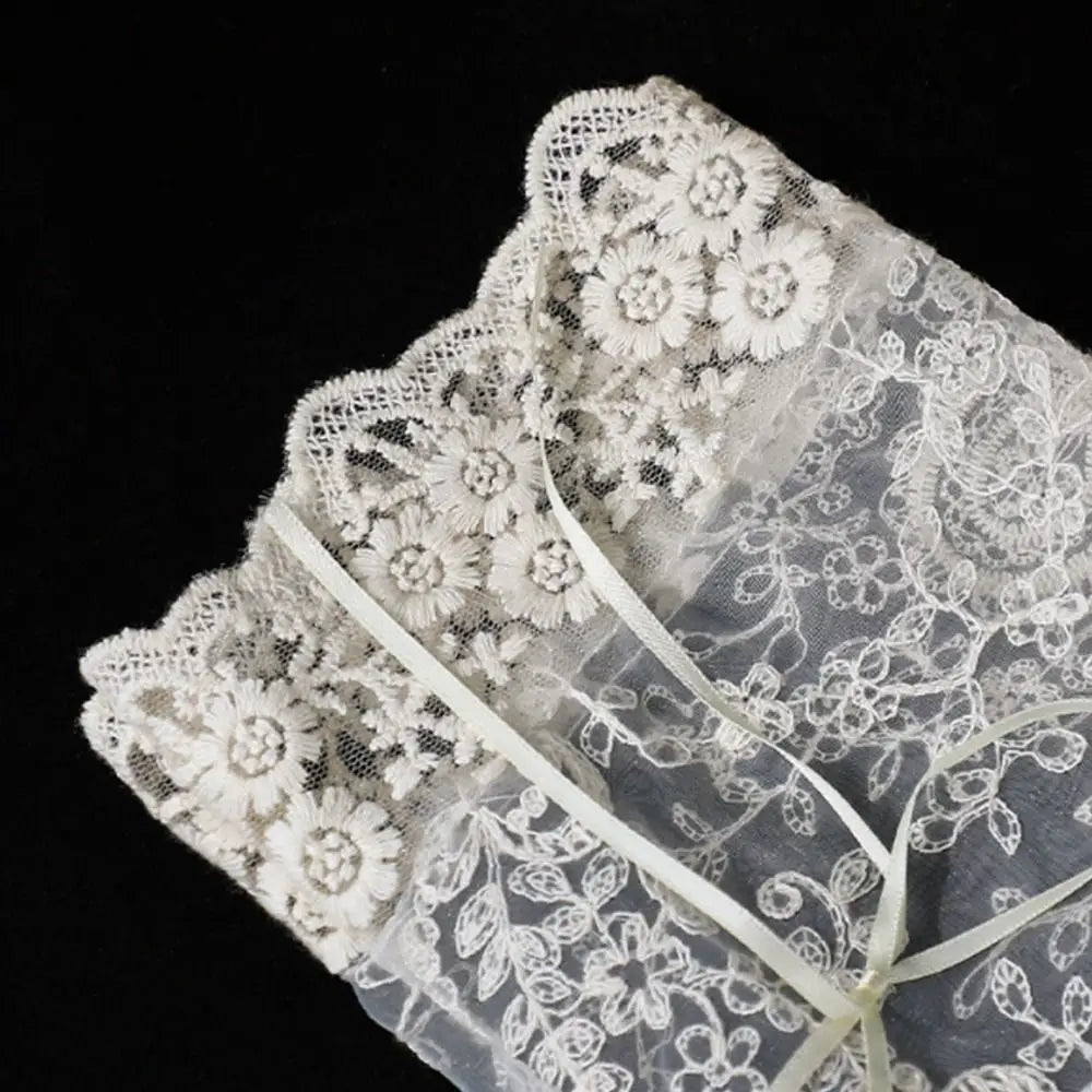 voile mariée blanc broderie florale translucide classique clips rubans décoratifs erotique vintage romantique