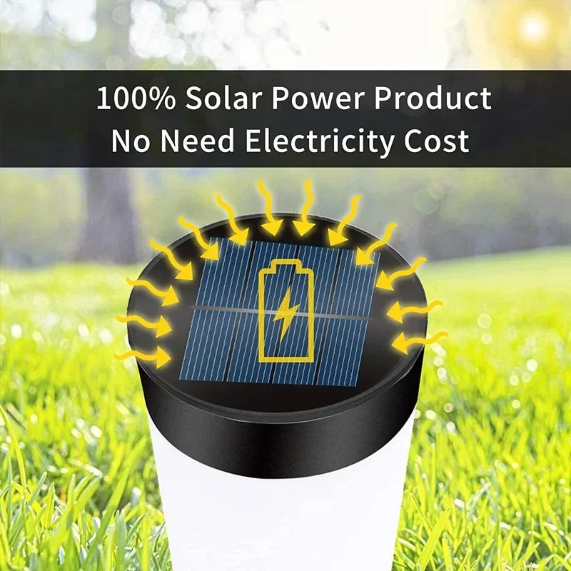 lampe solaire extérieure led acier inoxydable moderne 15 heures autonomie noir blanc minimaliste