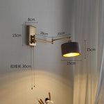 lampe murale or bois moderne interrupteur prise led minimaliste fixée vis