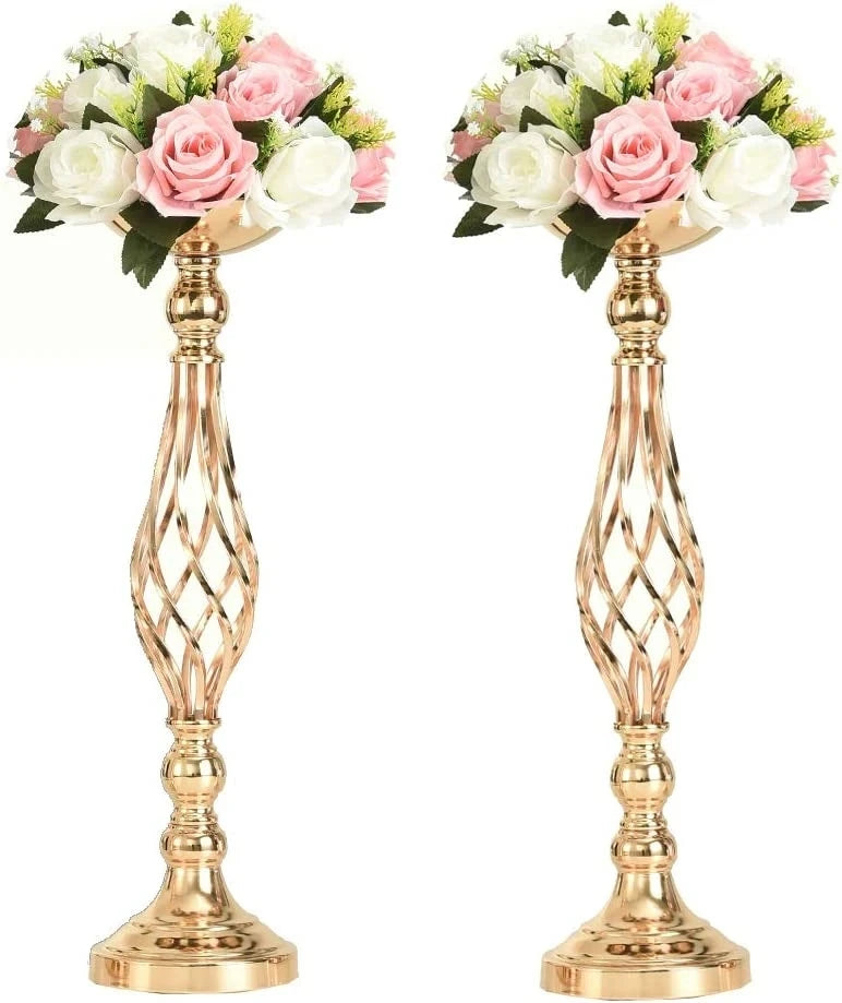 Support floral or réticulé moderne bouquet artificiels 45cm 52cm 59cm mariage table