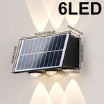 applique murale solaire extérieure intérieure led moderne panneau solaire noir lignes blanches